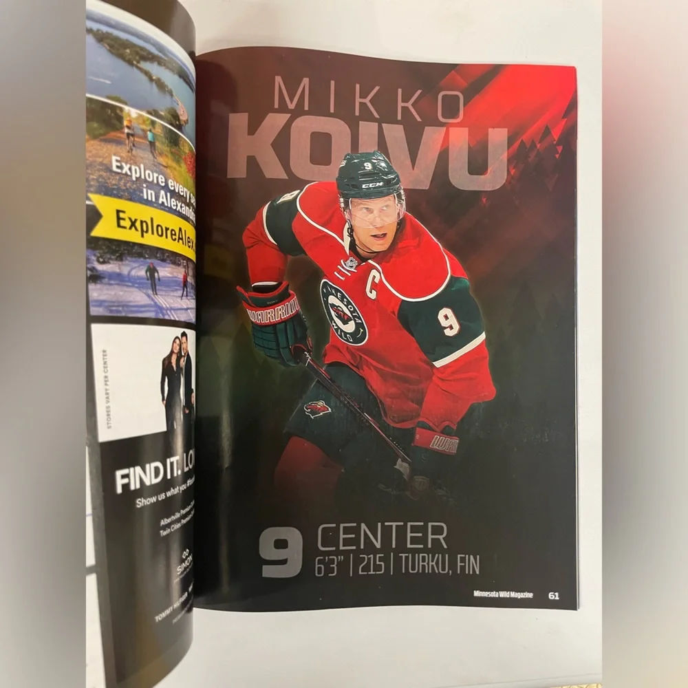 Minnesota Wild Hockey Magazine November 2015, Vol 2, Issue 2, MN NHL Collectible